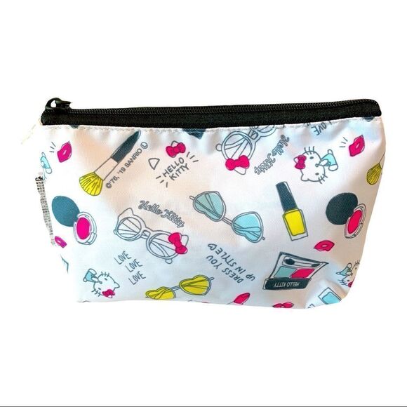 Hello Kitty Sanrio Japan Trapezoid Pouch Bag Cosmetic Case | Travel Accessories - Picture 1 of 3